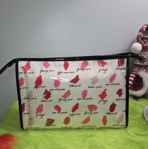 Kate Spade "Lipstick Swatch"  PVC coated makeup travel case(Set Of 2)- EUC - Picture 5 of 16